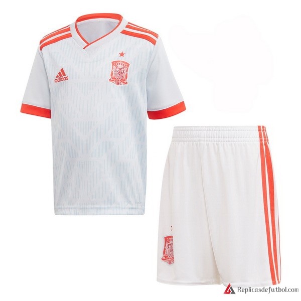 Camiseta Seleccion España Niño Segunda equipacións 2018 Blanco